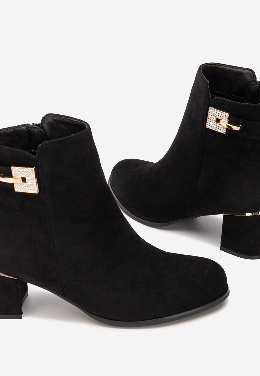 Botine cu toc gros Noralia negre