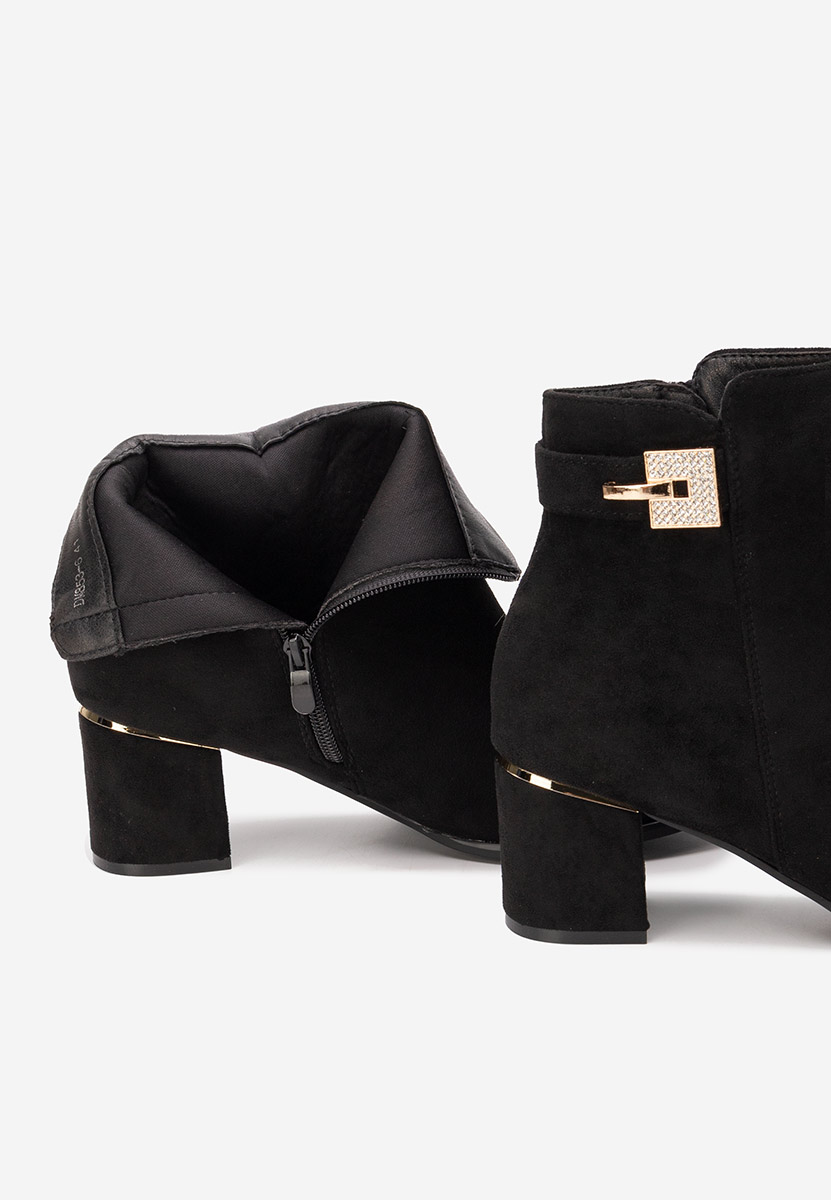 Botine cu toc gros Noralia negre