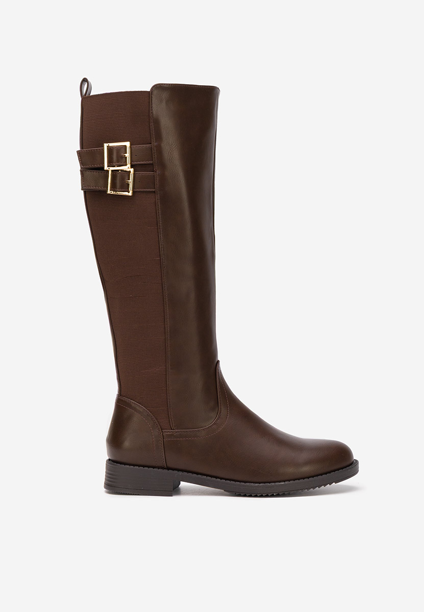 Cizme cu toc mic Zaleris maro