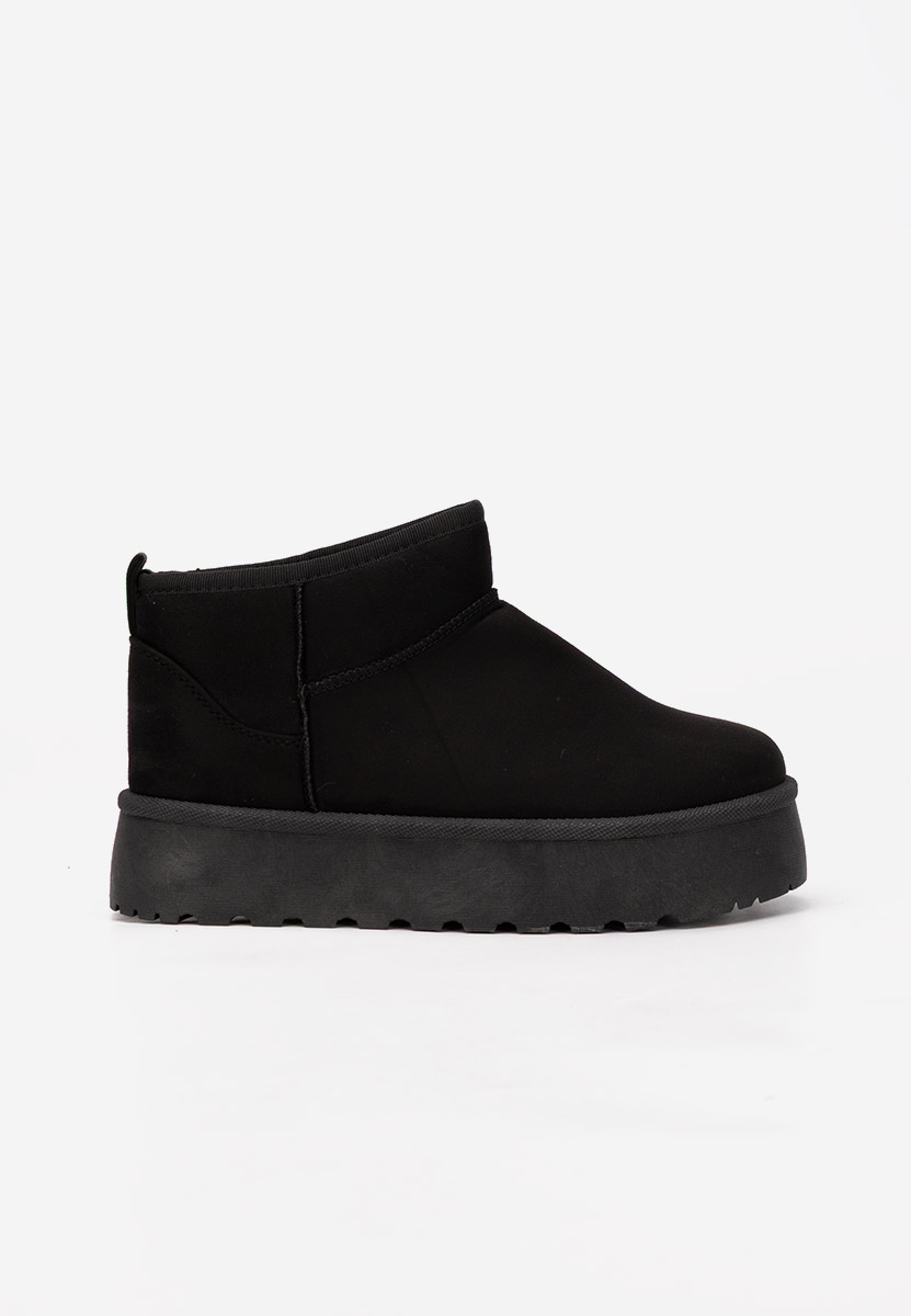 Cizme tip ugg cu platformă Zenaria negre