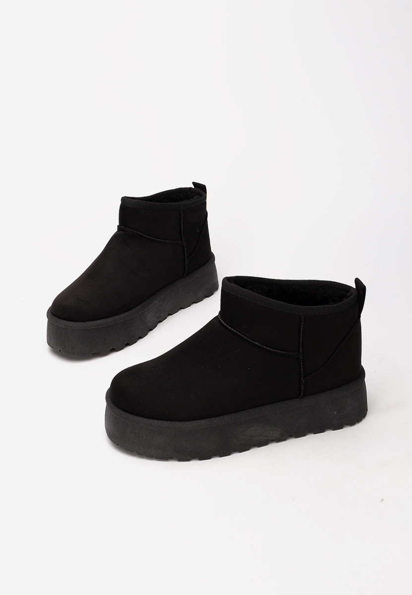 Cizme tip ugg cu platformă Zenaria negre