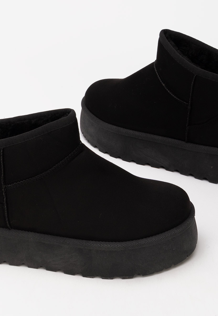 Cizme tip ugg cu platformă Zenaria negre