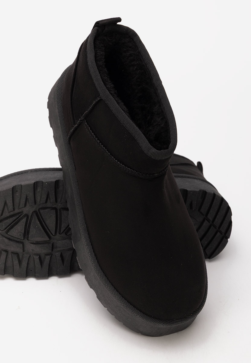 Cizme tip ugg cu platformă Zenaria negre