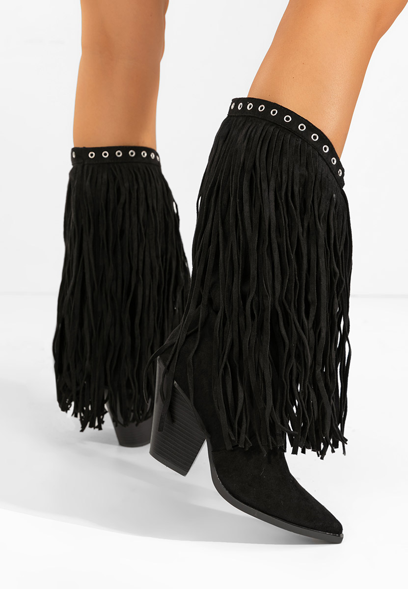 Cizme cowboy dama Kendia negre