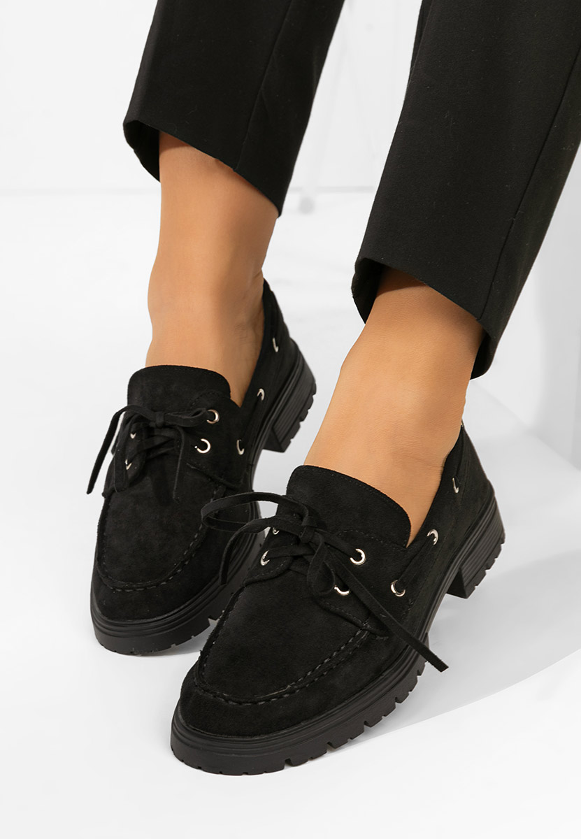Pantofi casual dama Valoria negri