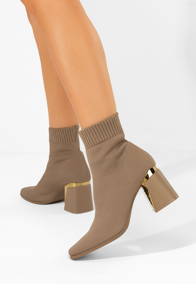 Botine tip soseta Mirelina kaki