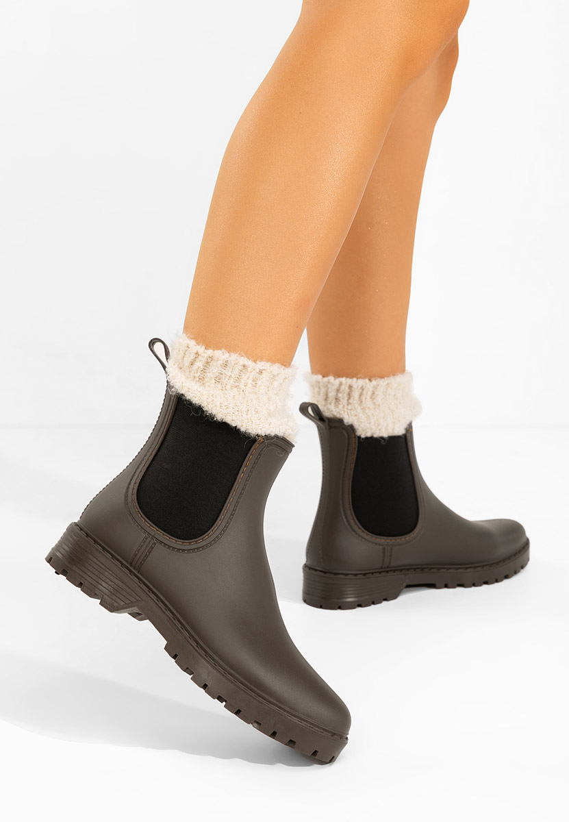 Ghete cauciuc Godiva maro