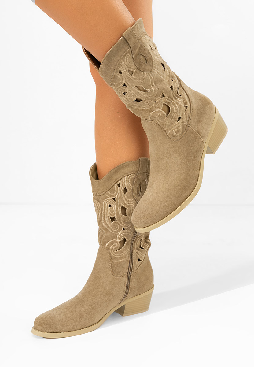 Cizme western dama Lettie kaki