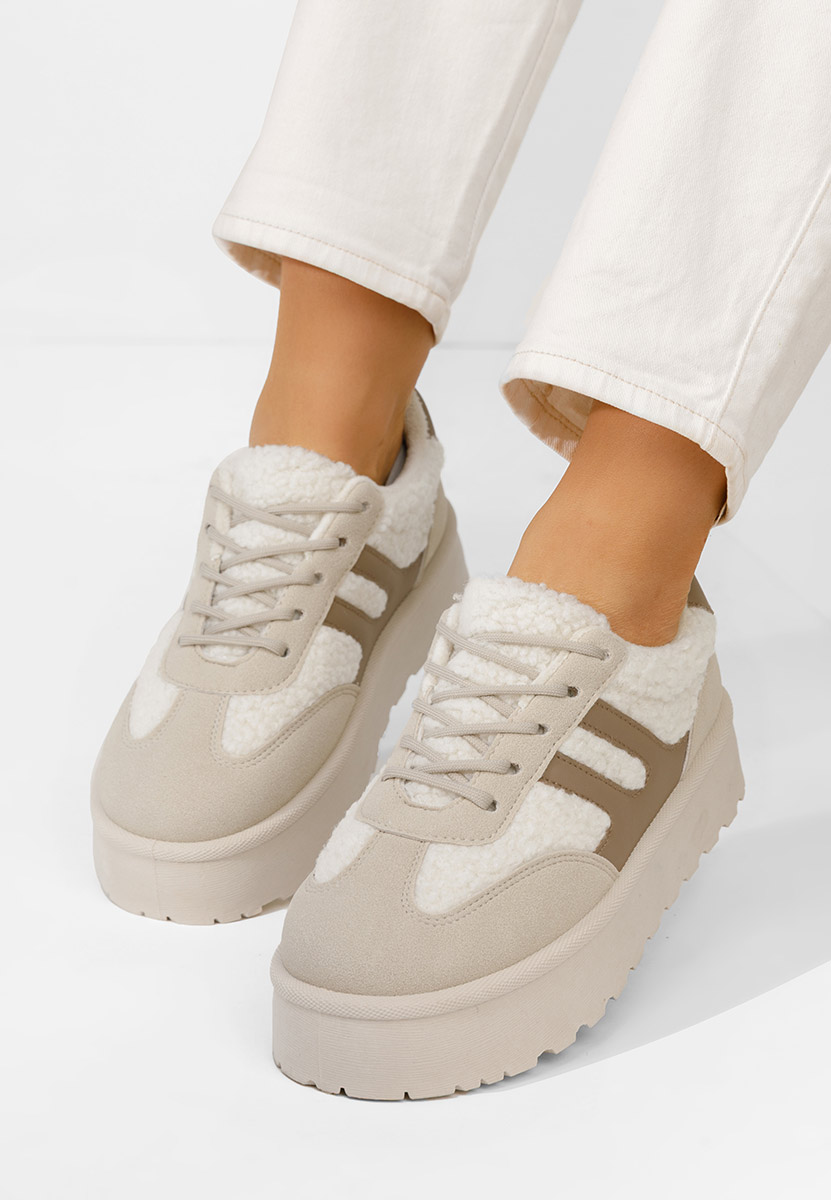 Sneakers cu platformă Luniva bej
