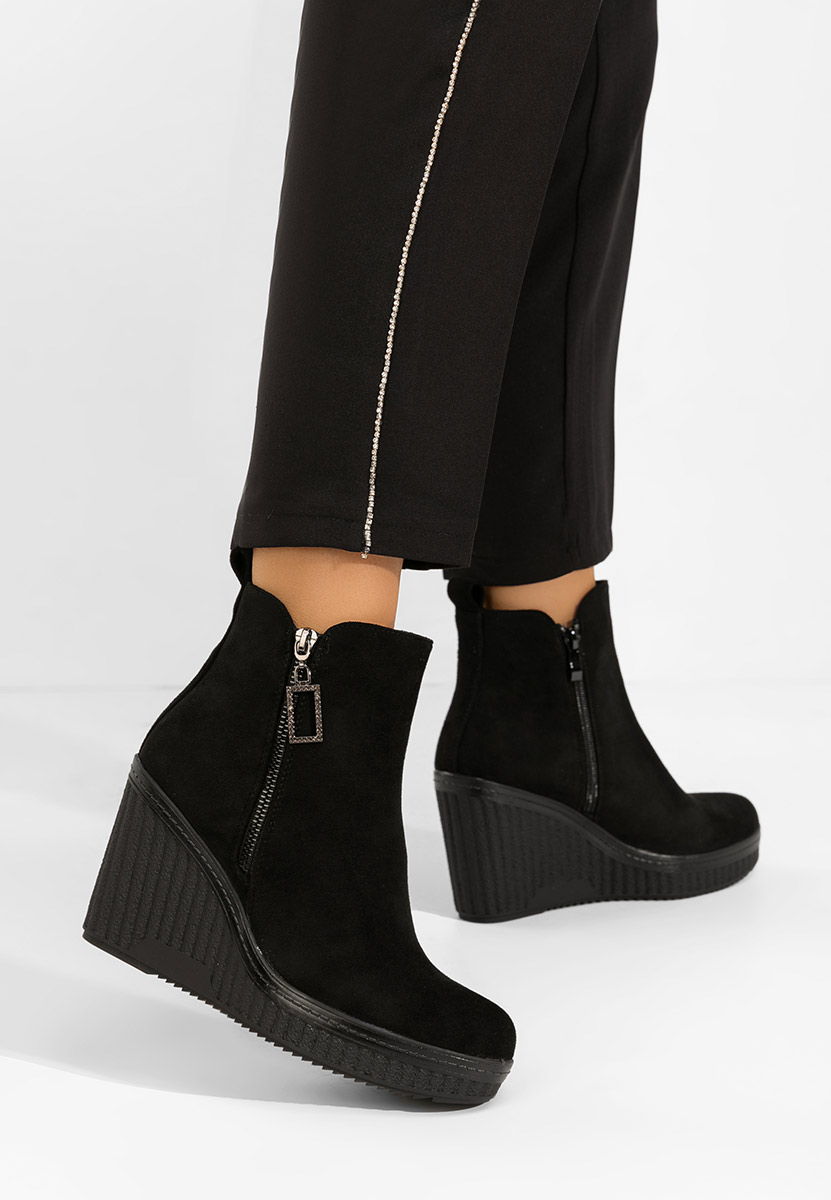 Botine cu platforma Charlet V2 negre