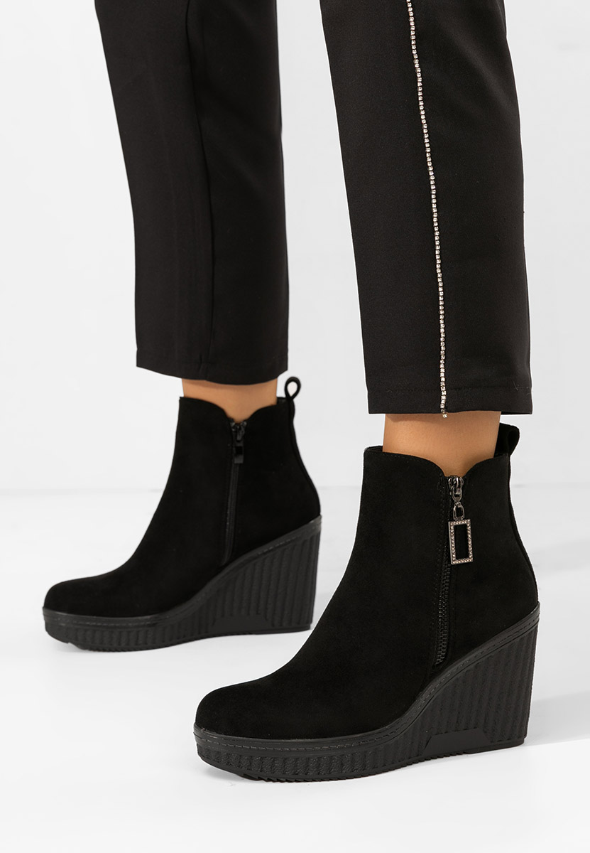 Botine cu platforma Charlet V2 negre