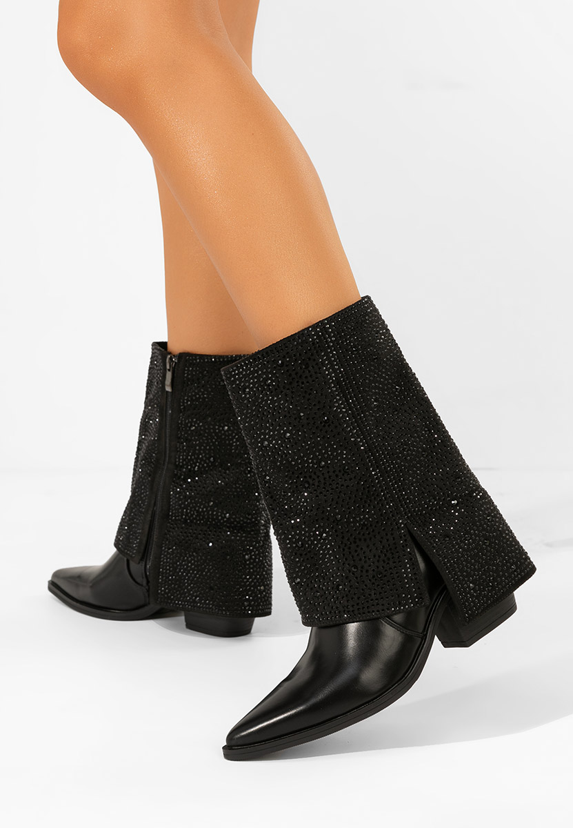 Cizme scurte dama Zafira negre