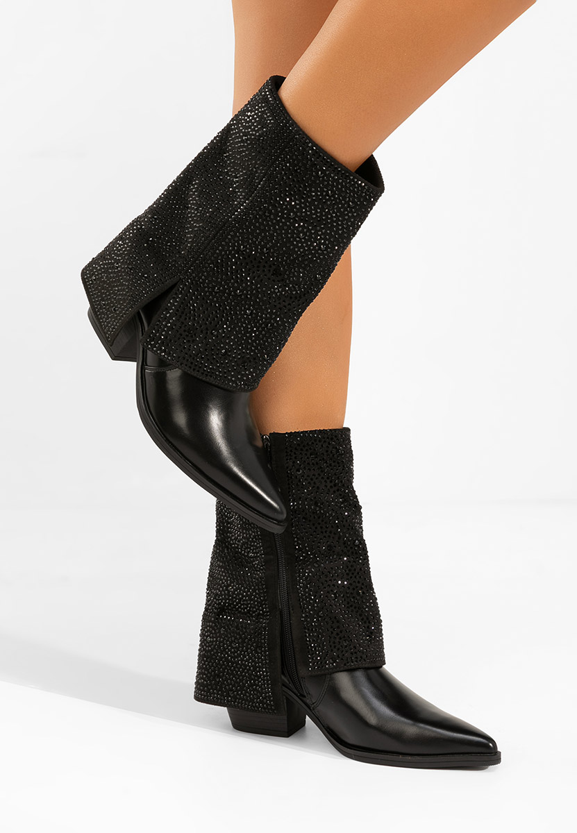 Cizme scurte dama Zafira negre