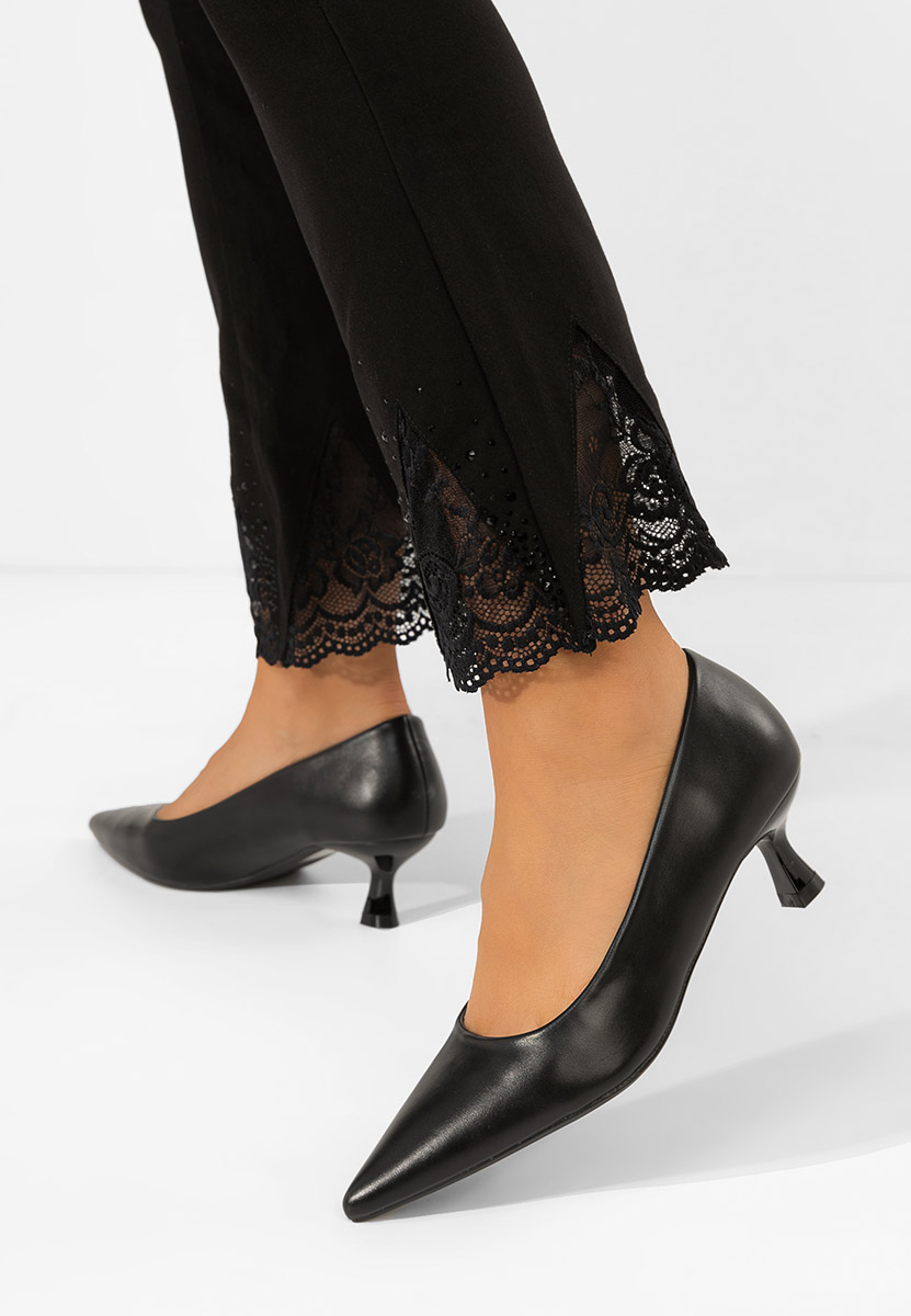 Pantofi cu toc mic Glimera negri Pantofi cu toc mic Glimera negri