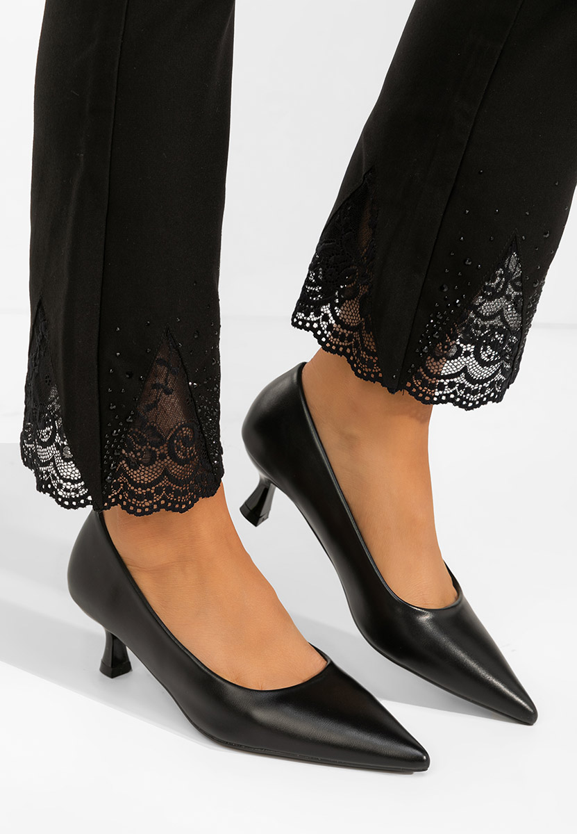 Pantofi cu toc mic Glimera negri Pantofi cu toc mic Glimera negri