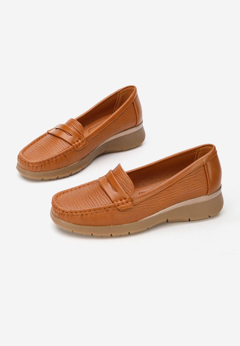 Mocasini cu platforma Ozina camel