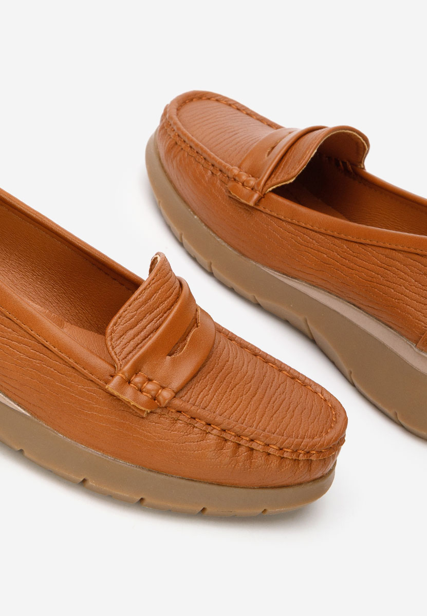 Mocasini cu platforma Ozina camel