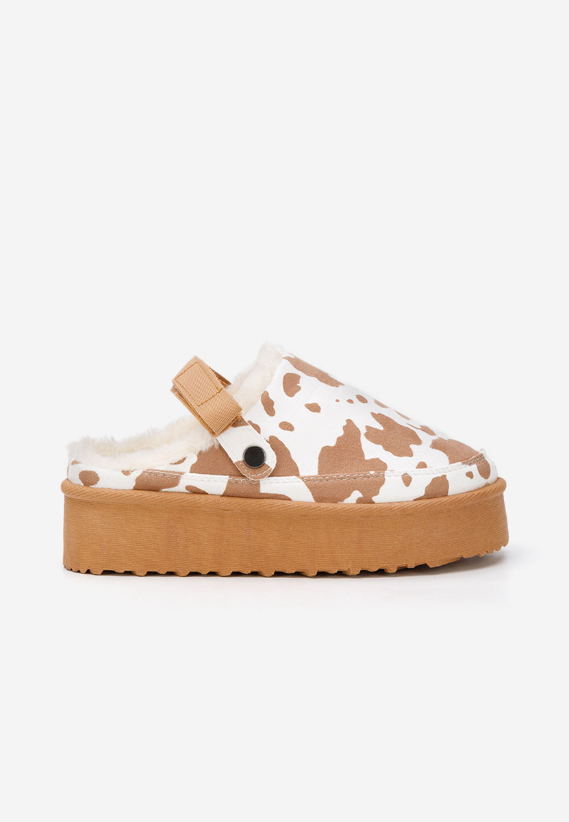 Saboti cu platforma Kimea animal print