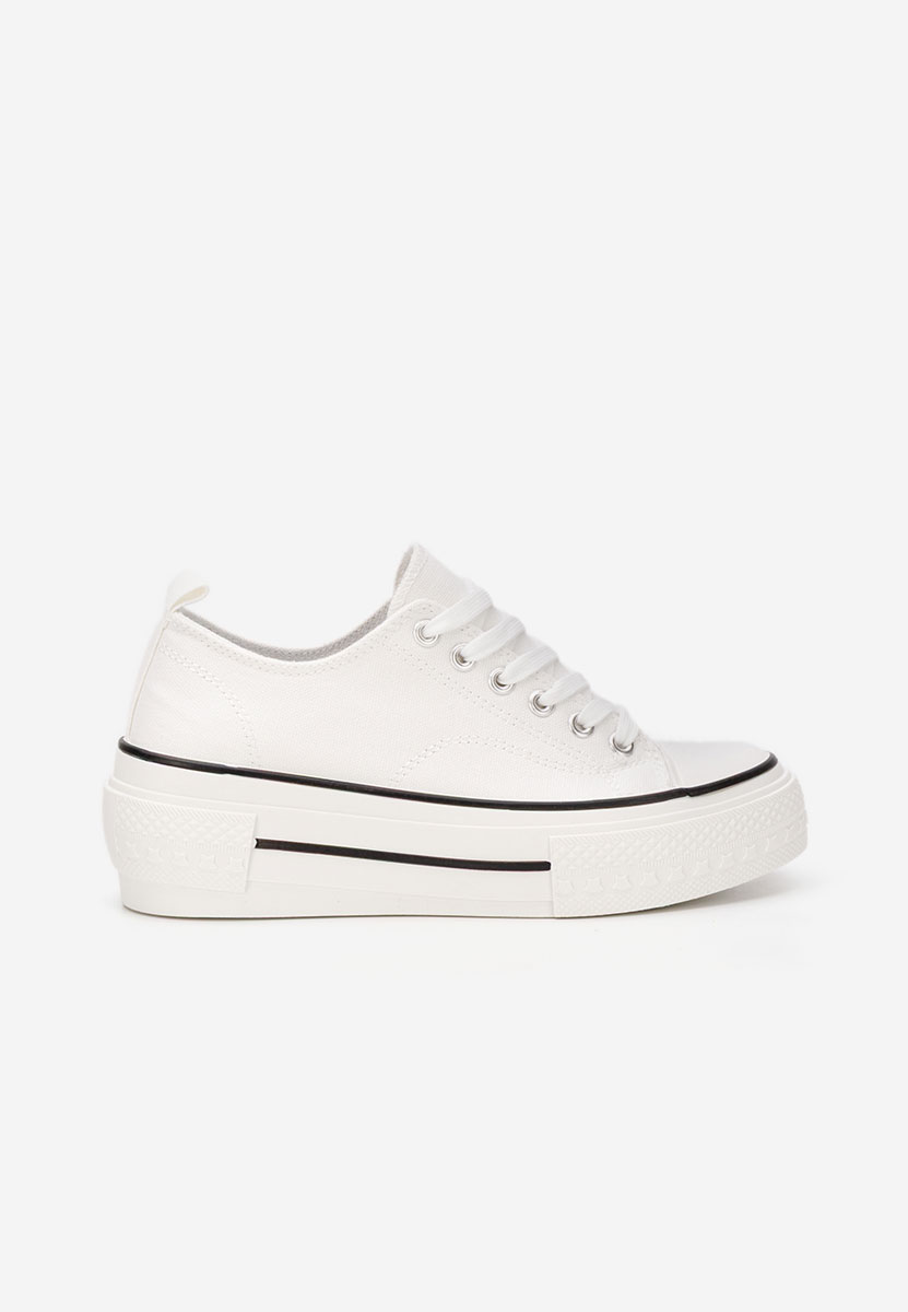 Tenisi cu platformă Antio albi