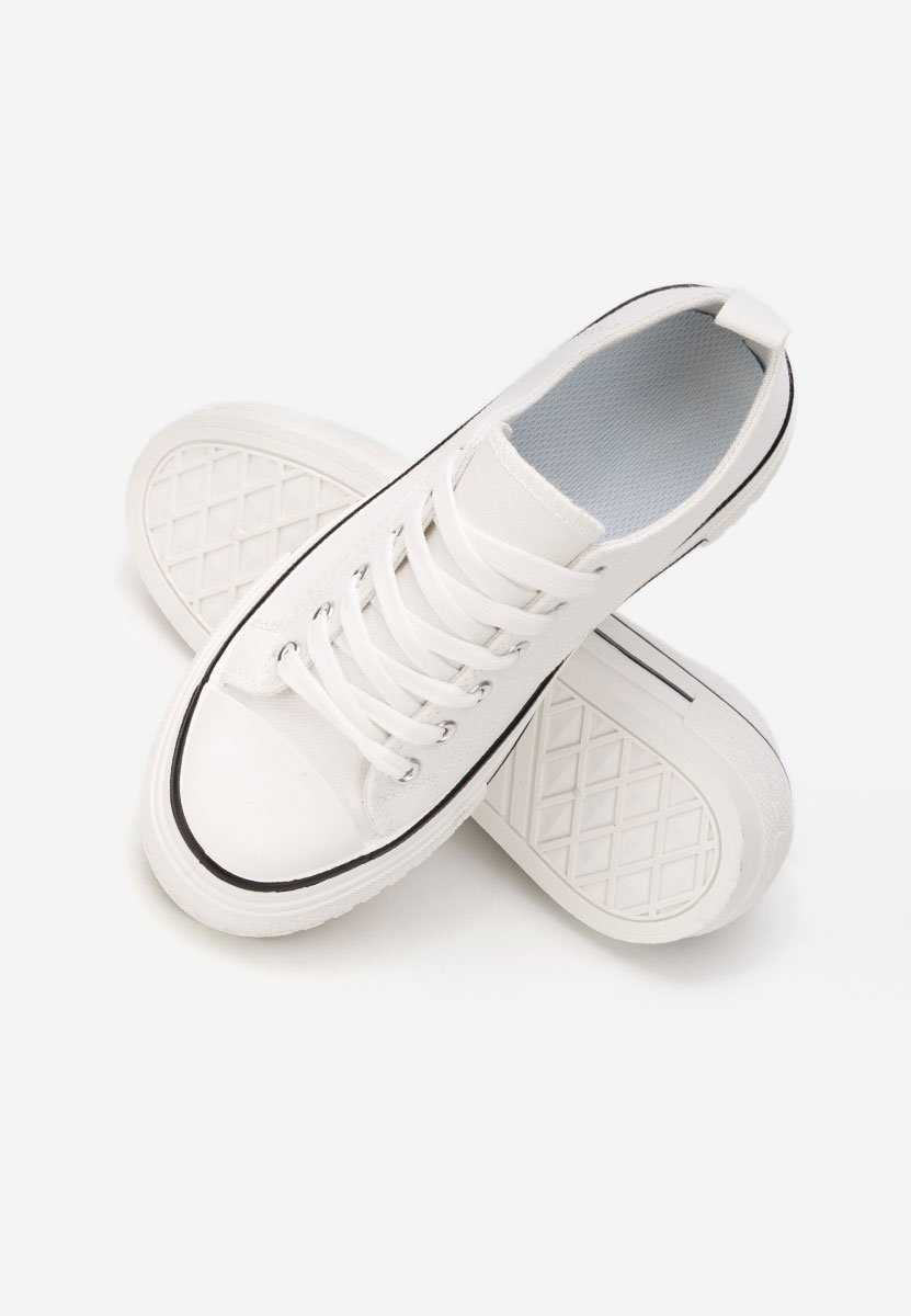 Tenisi cu platformă Antio albi