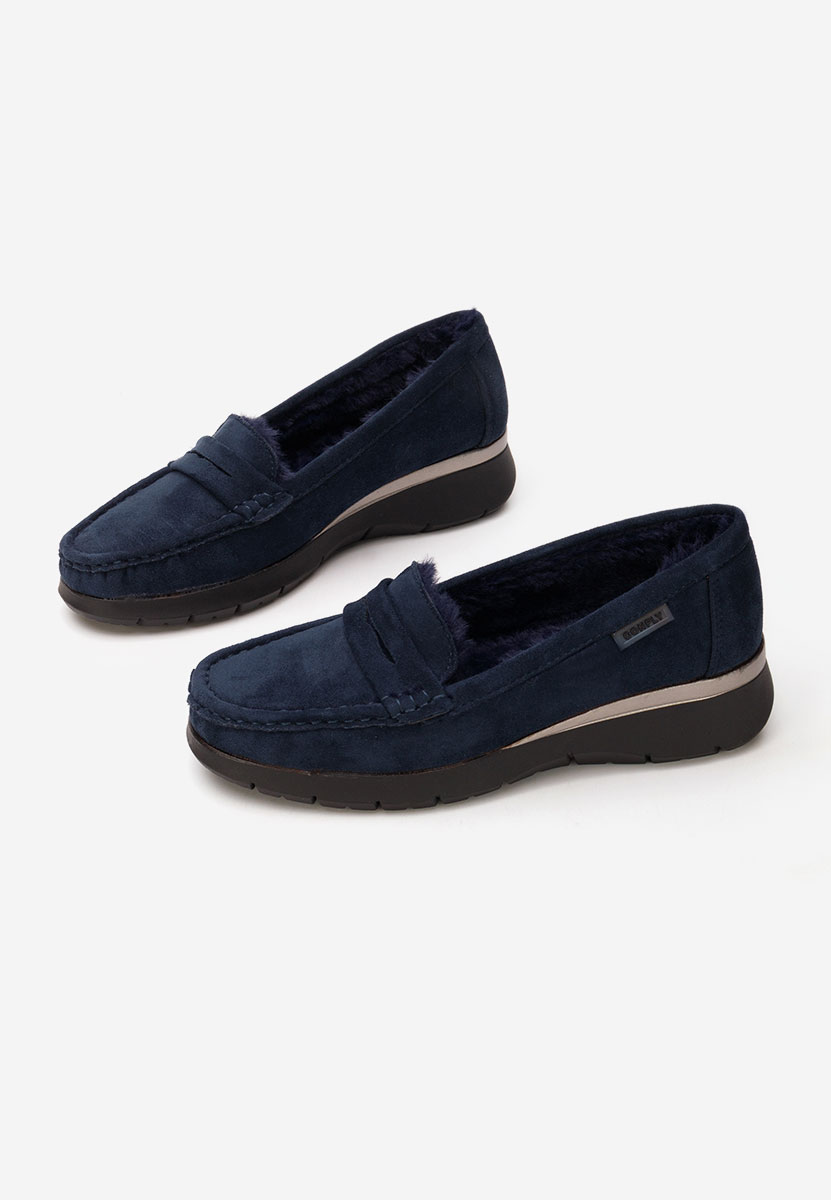 Mocasini dama cu platforma Hazelia navy