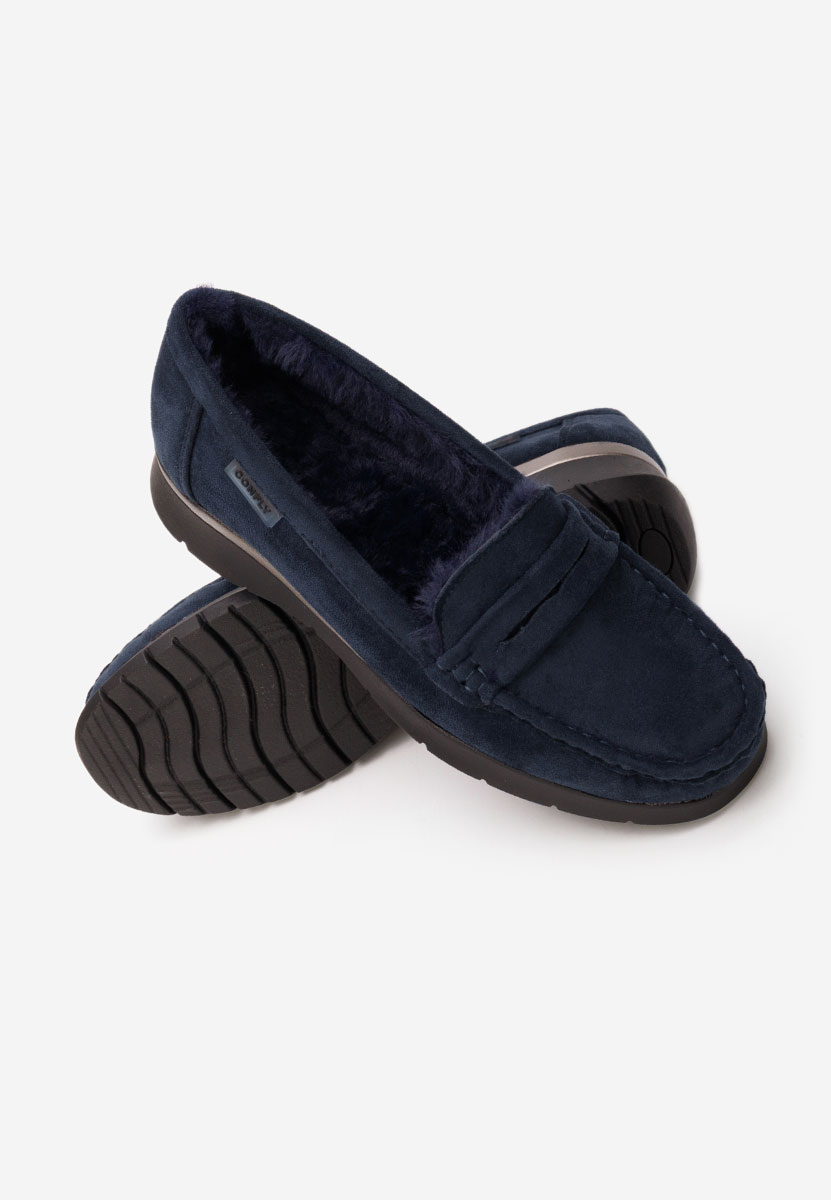 Mocasini dama cu platforma Hazelia navy