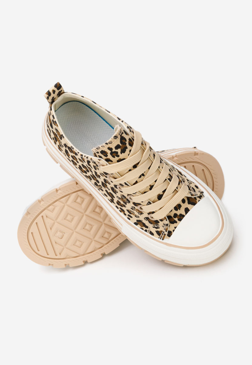 Tenisi cu platformă Zenoria leopard