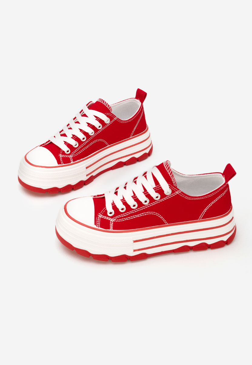 Tenisi cu platformă Zenoria rosii