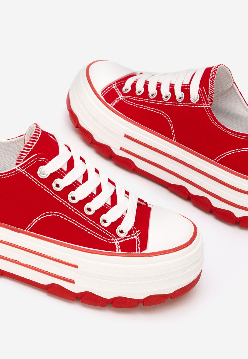 Tenisi cu platformă Zenoria rosii