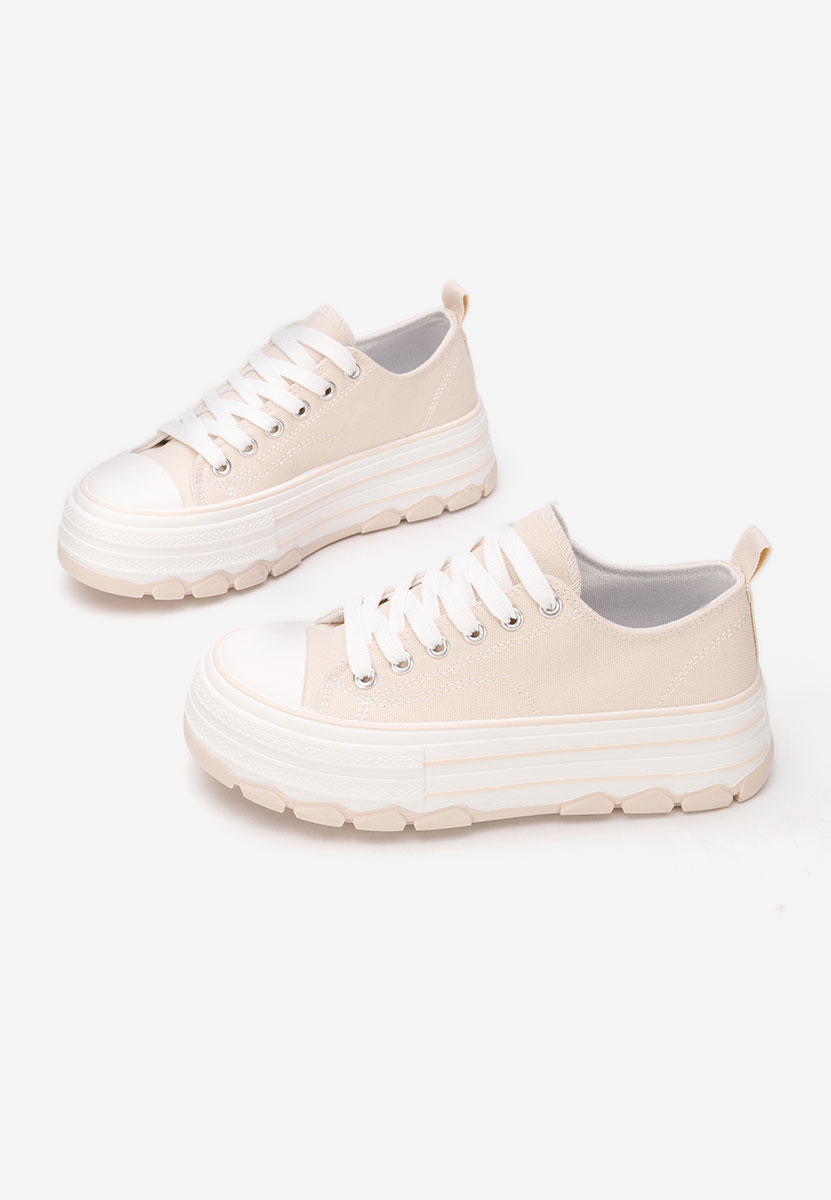 Tenisi cu platformă Zenoria bej