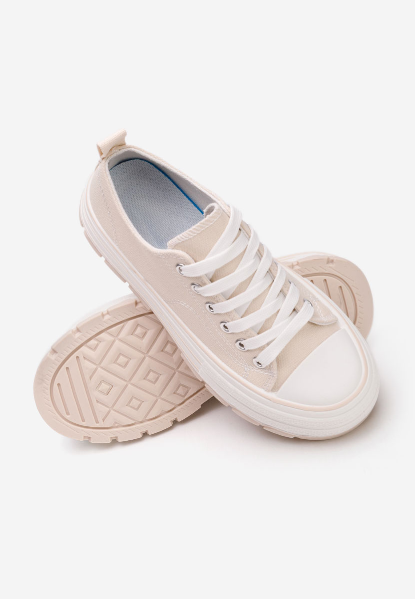 Tenisi cu platformă Zenoria bej