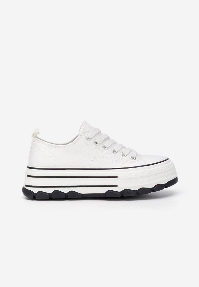 Tenisi cu platformă Zenoria albi