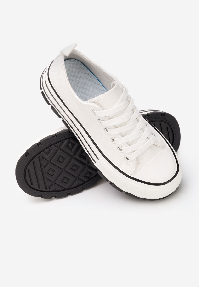 Tenisi cu platformă Zenoria albi