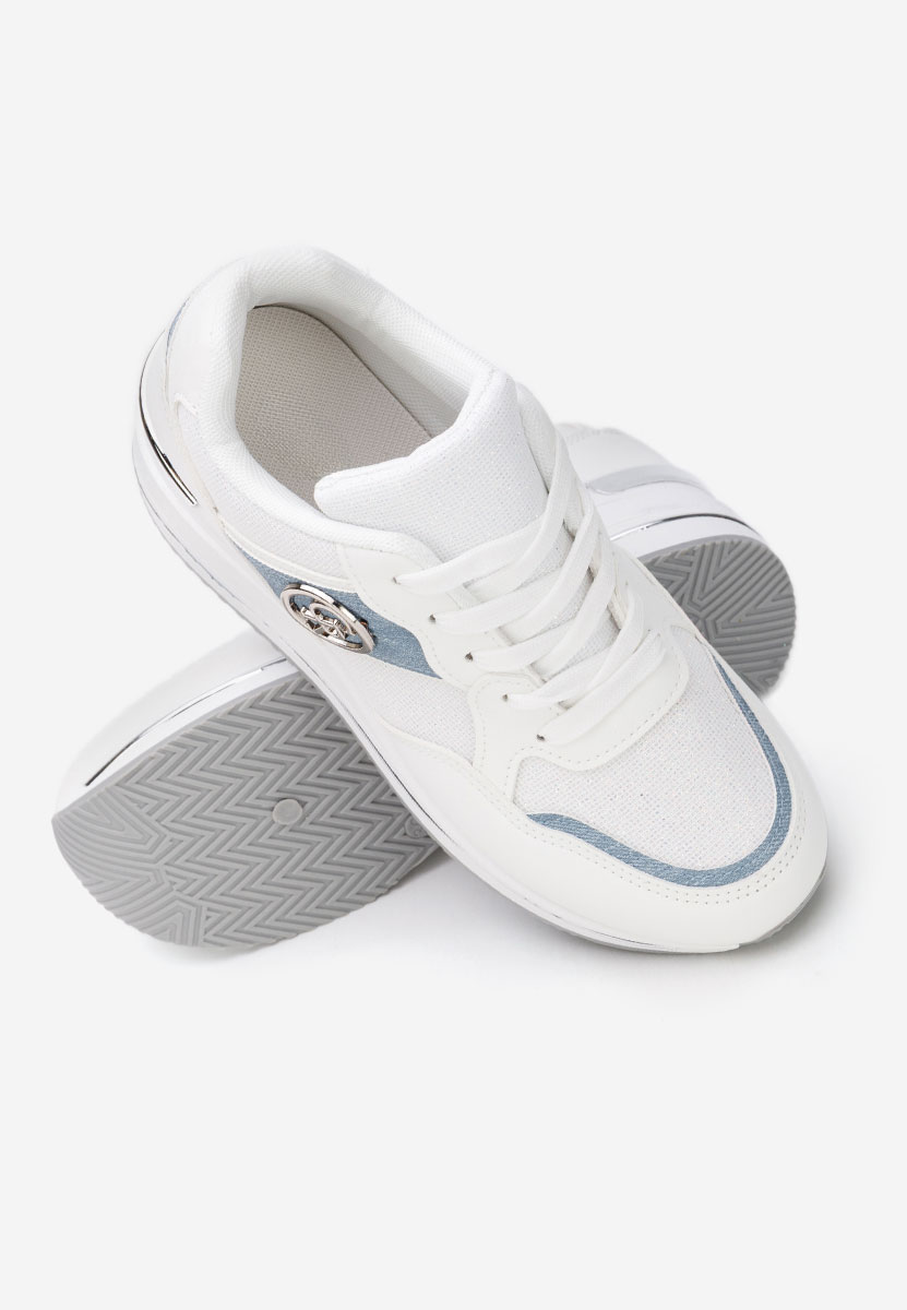 Sneakers cu platforma Paulette albi