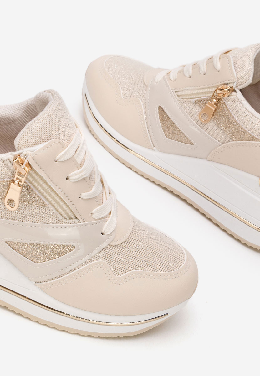 Sneakers cu platformă Reinia bej