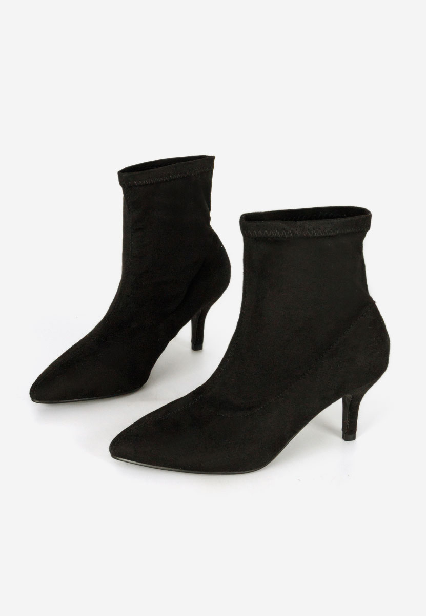 Botine cu toc subtire Antiana negre