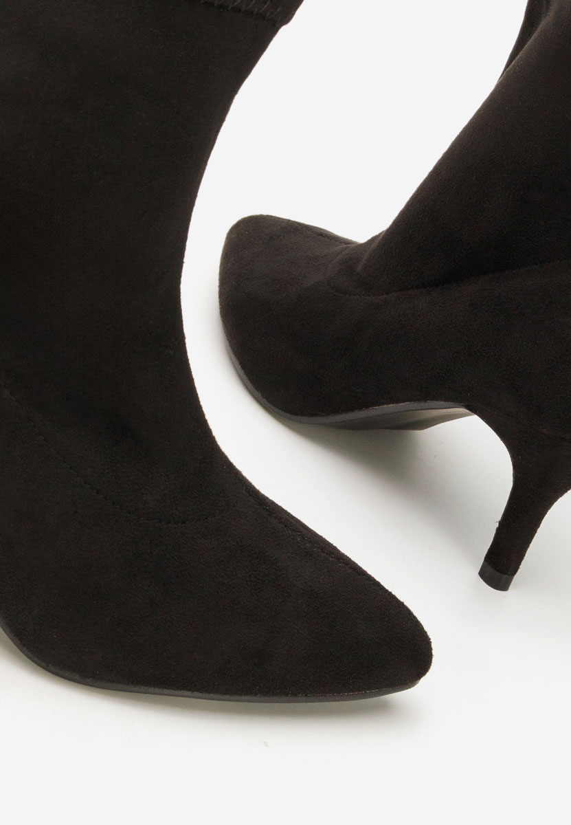 Botine cu toc subtire Antiana negre