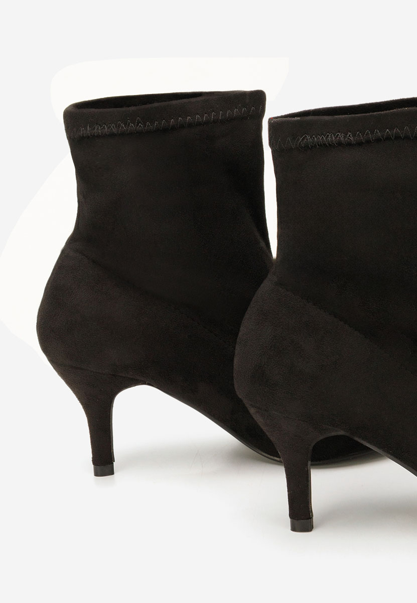 Botine cu toc subtire Antiana negre