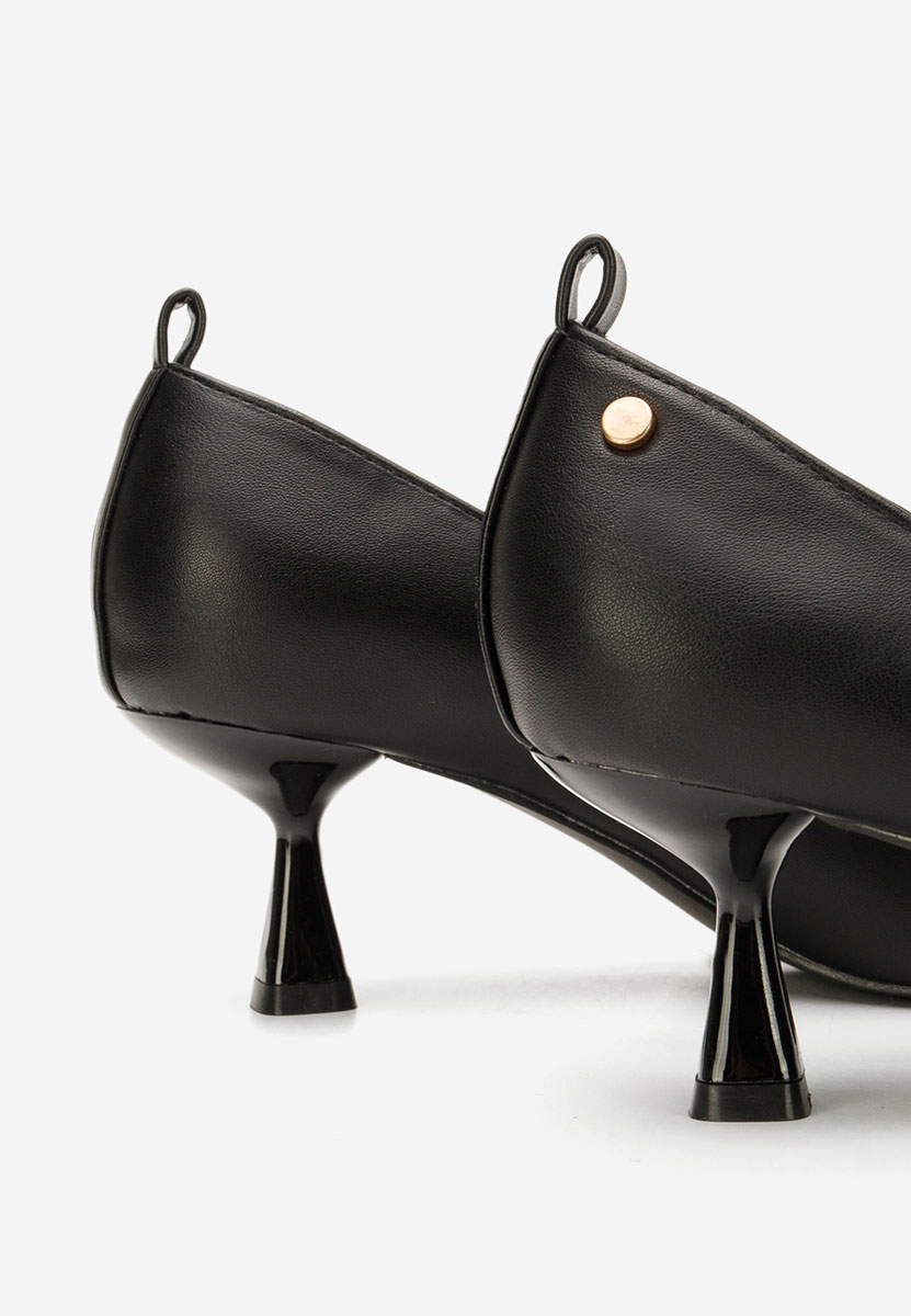 Pantofi cu toc subtire Ovelira negri