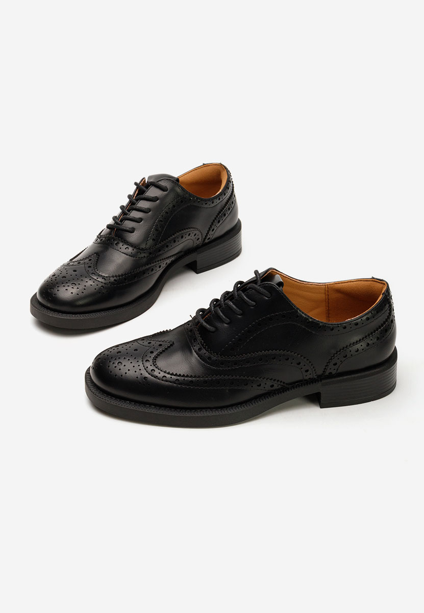 Pantofi dama brogue Valira negri