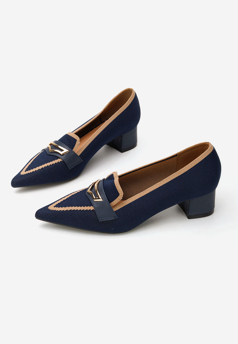 Pantofi cu toc mic Dianey navy