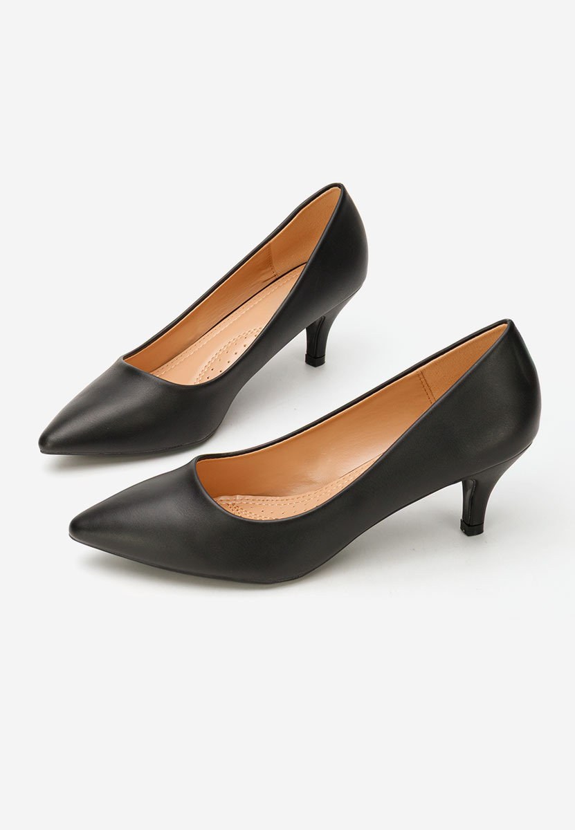 Pantofi cu toc mic Dianea negri