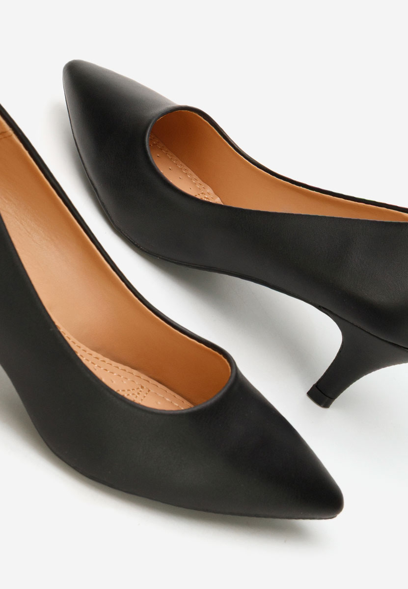 Pantofi cu toc mic Dianea negri