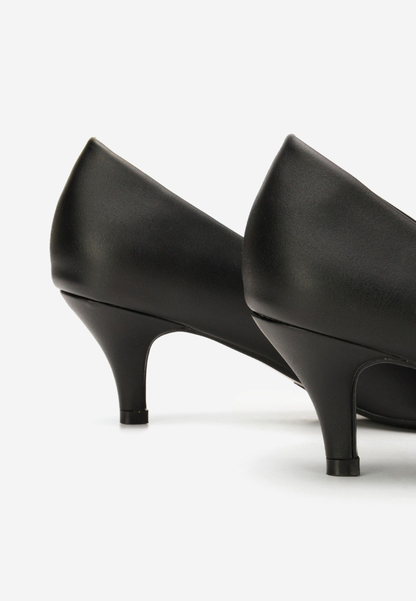 Pantofi cu toc mic Dianea negri