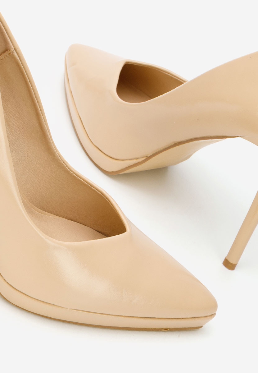 Pantofi cu toc stiletto Reneia bej