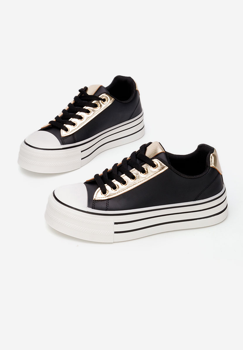 Tenisi cu platformă Lorraine negri