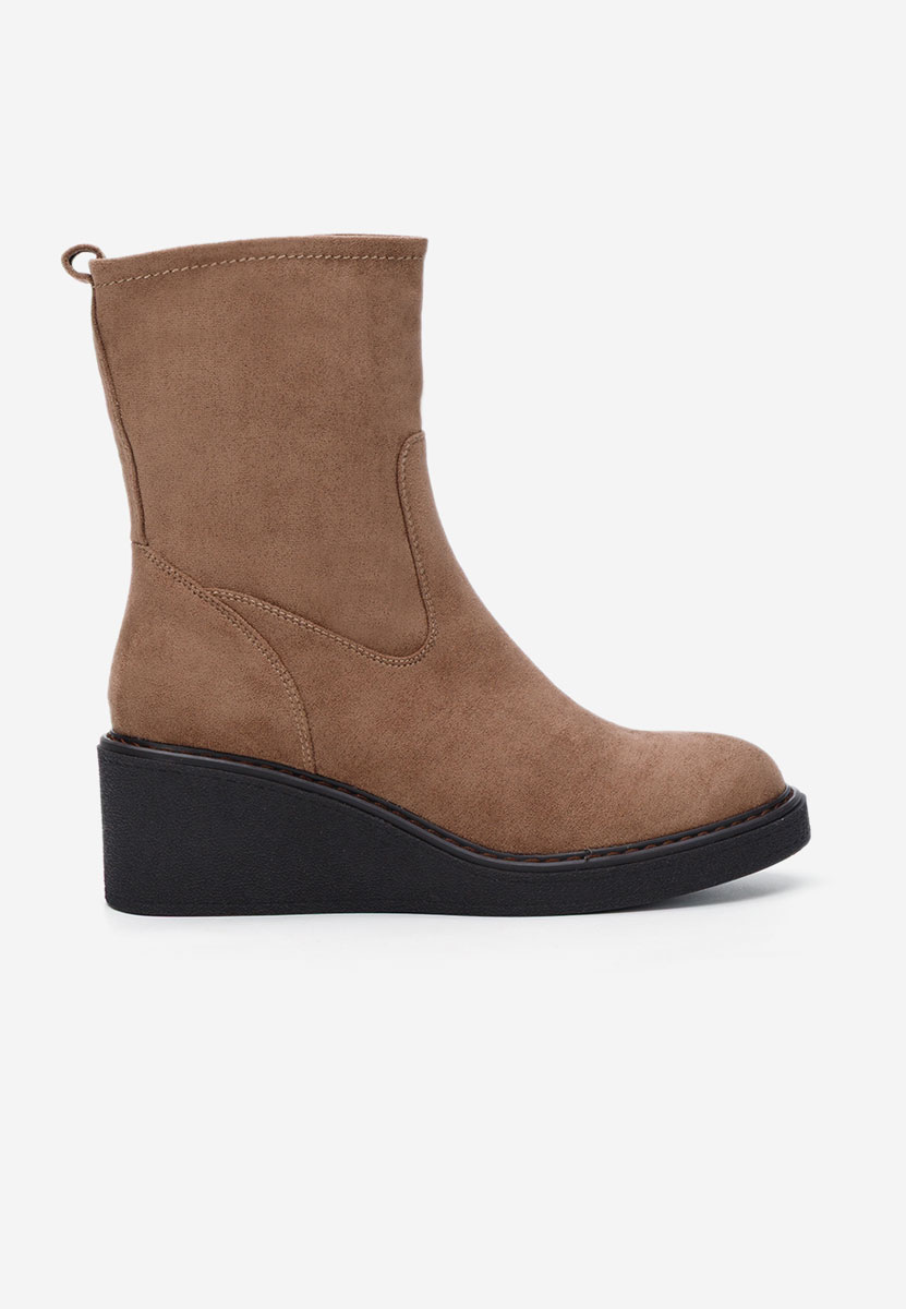 Botine cu platforma Lysara maro