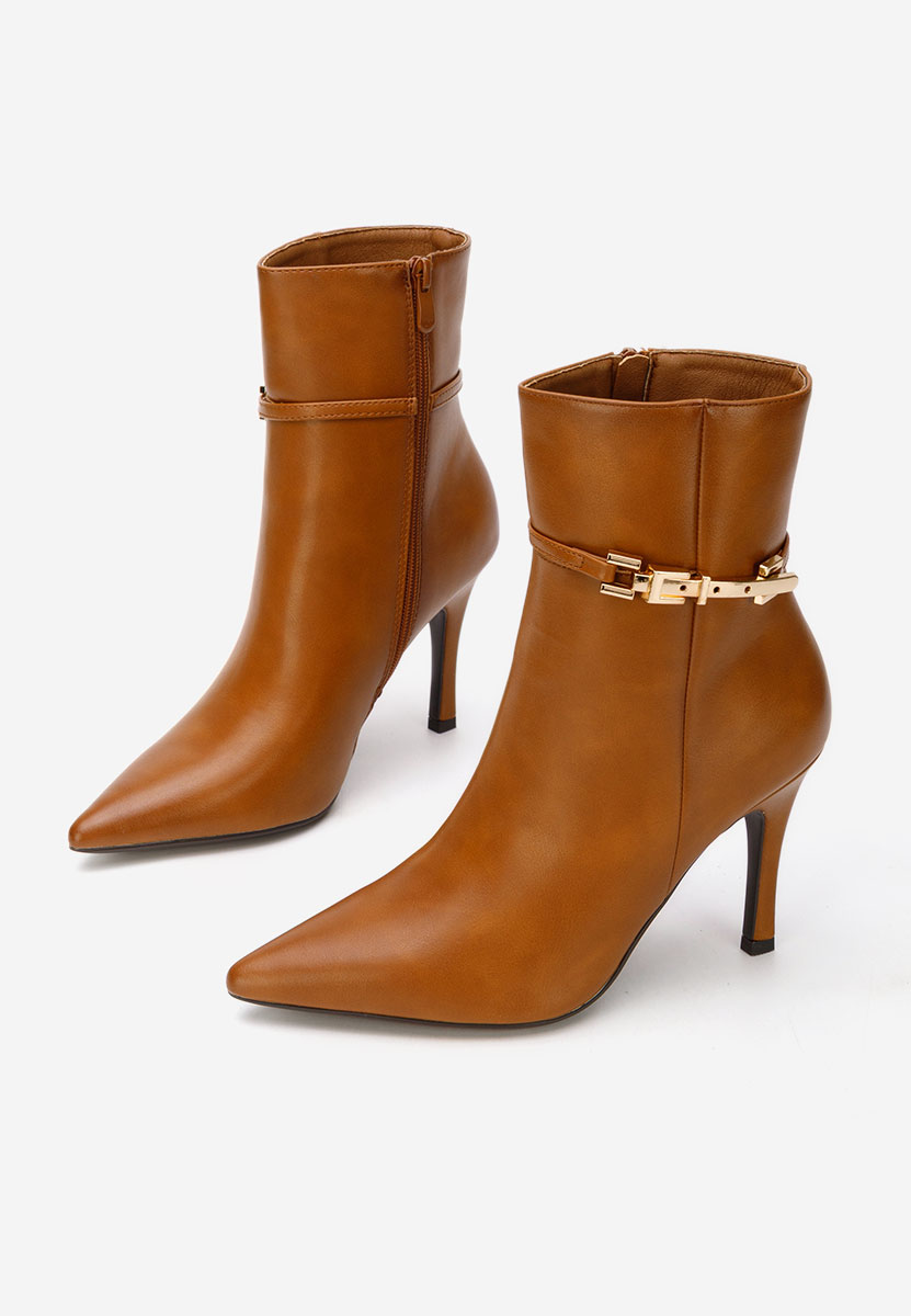 Botine stiletto Camely camel