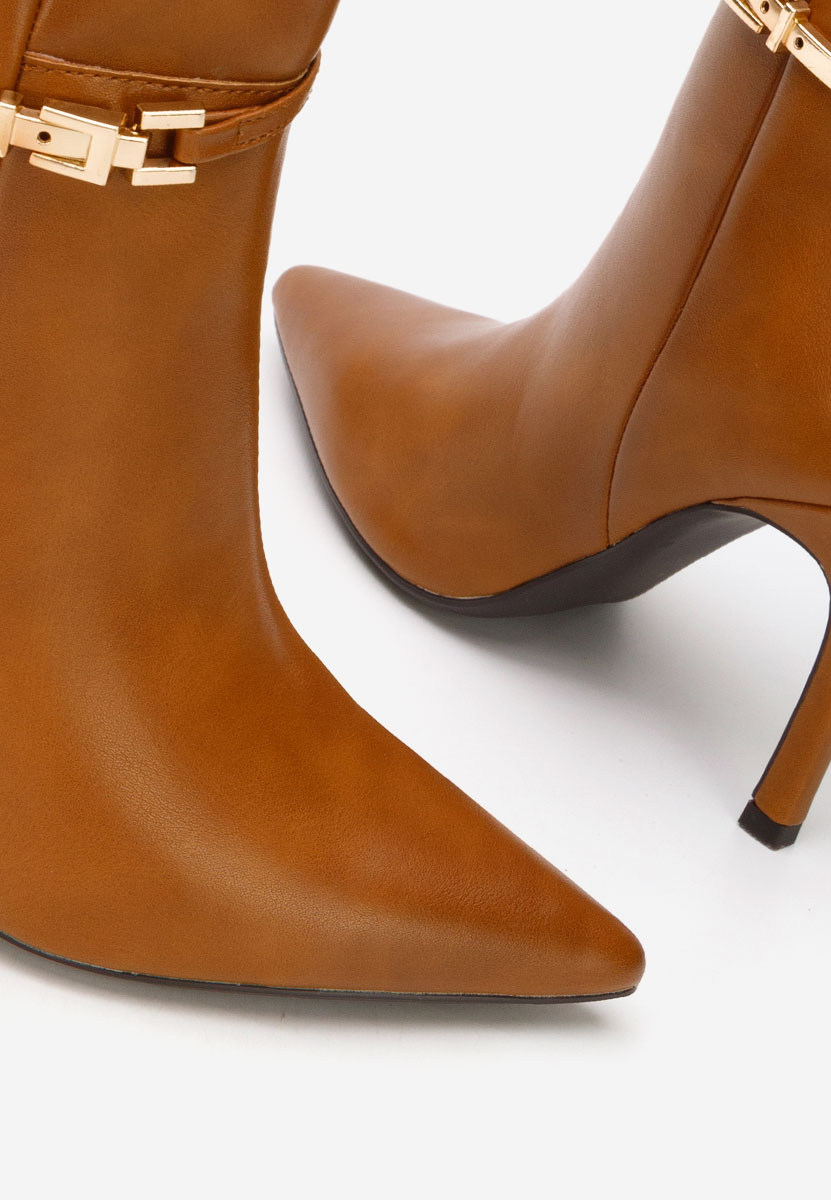 Botine stiletto Camely camel