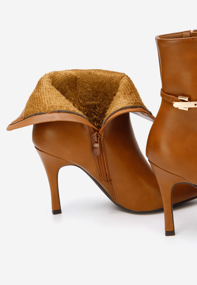 Botine stiletto Camely camel